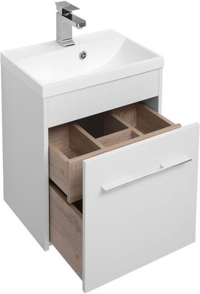 Тумба с раковиной Aquanet Августа 50 белый