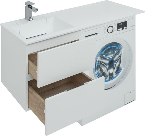 Тумба с раковиной Aquanet Алвита 120 L белый