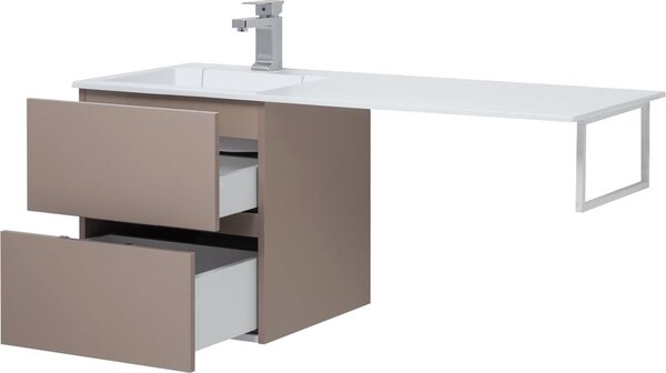 Тумба с раковиной Aquanet Алвита 120 L капучино