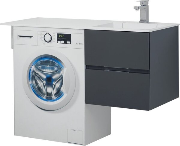 Тумба с раковиной Aquanet Алвита 120 R серый антрацит