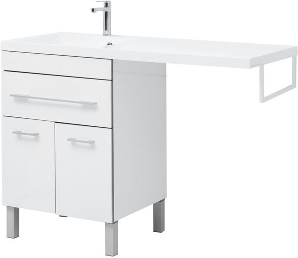 Тумба с раковиной Aquanet Верона 120 L белый (напольная, 1 ящик, 2 дверцы)