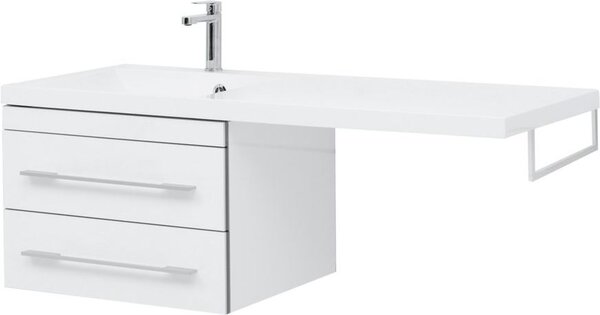 Тумба с раковиной Aquanet Верона 120 L белый (подвесная, 2 ящика)