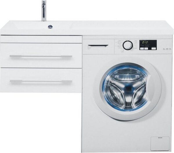 Тумба с раковиной Aquanet Верона 120 L белый (подвесная, 2 ящика)