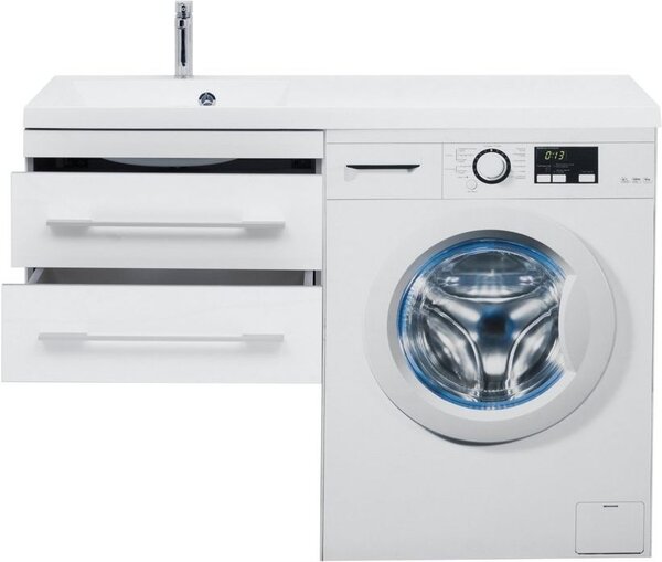 Тумба с раковиной Aquanet Верона 120 L белый (подвесная, 2 ящика)