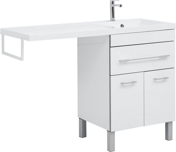 Тумба с раковиной Aquanet Верона 120 R белый (напольная, 1 ящик, 2 дверцы)
