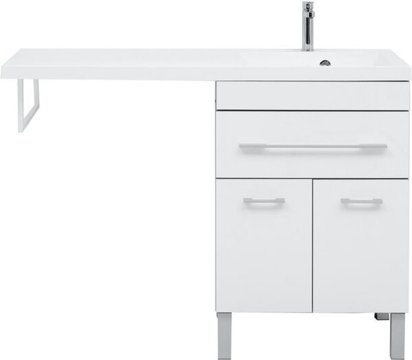 Тумба с раковиной Aquanet Верона 120 R белый (напольная, 1 ящик, 2 дверцы)