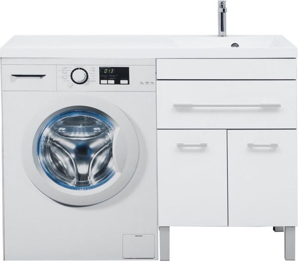 Тумба с раковиной Aquanet Верона 120 R белый (напольная, 1 ящик, 2 дверцы)