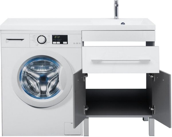 Тумба с раковиной Aquanet Верона 120 R белый (напольная, 1 ящик, 2 дверцы)