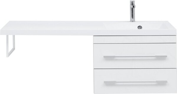 Тумба с раковиной Aquanet Верона 120 R белый (подвесная, 2 ящика)