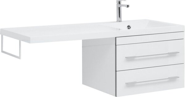 Тумба с раковиной Aquanet Верона 120 R белый (подвесная, 2 ящика)