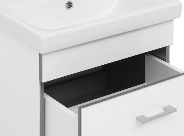 Тумба с раковиной Aquanet Верона 50 (Moduo Slim) белый