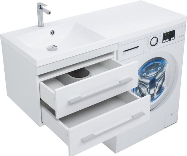 Тумба с раковиной Aquanet Нота 120 L белый