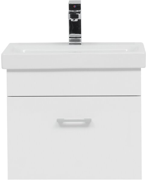 Тумба с раковиной Aquanet Нота 50 (Moduo Slim) белый