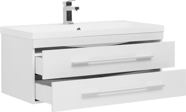 Тумба с раковиной Aquanet Нота NEW 100 белый