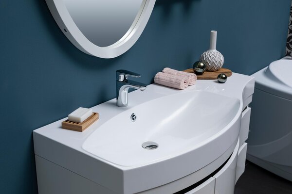 Тумба с раковиной Aquanet Опера 115 L белый (2 дверцы 2 ящика)