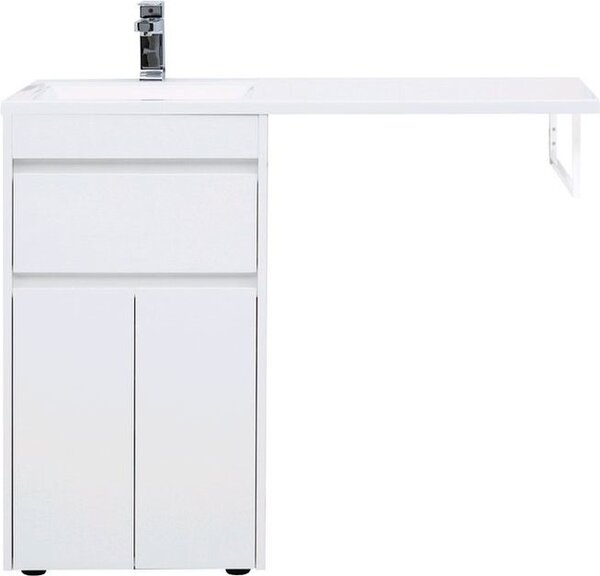 Тумба с раковиной Aquanet Токио 110 L белый (подвесная, 1 ящик)