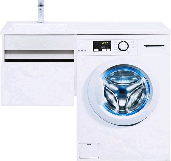 Тумба с раковиной Aquanet Токио 110 L белый (подвесная, 1 ящик)