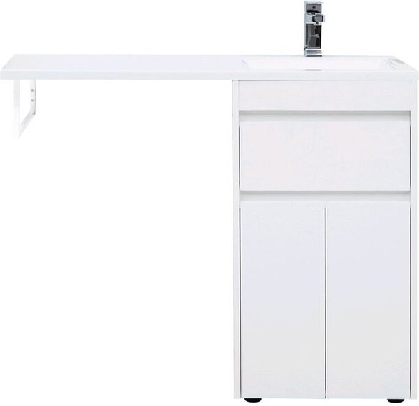 Тумба с раковиной Aquanet Токио 110 R белый (напольная, 1 ящик, 2 дверцы)