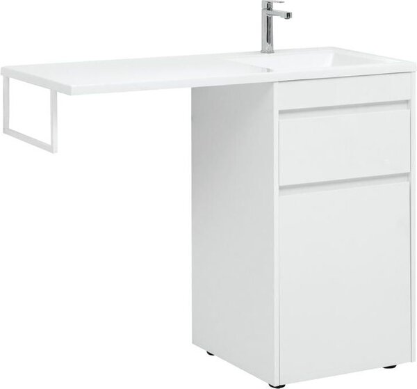 Тумба с раковиной Aquanet Токио 110 R белый (напольная, 1 ящик)
