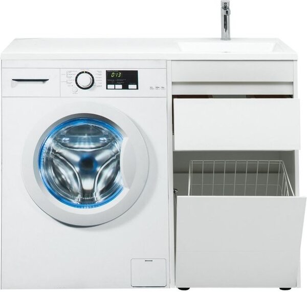 Тумба с раковиной Aquanet Токио 110 R белый (напольная, 1 ящик)