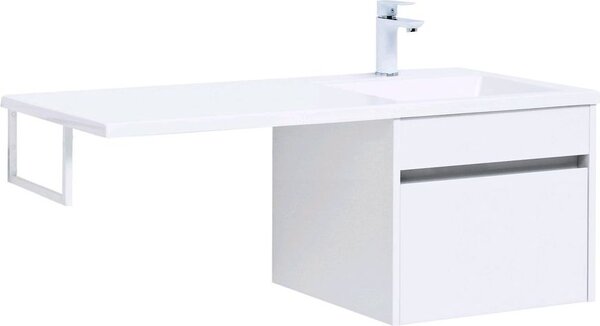 Тумба с раковиной Aquanet Токио 110 R белый (подвесная, 1 ящик)