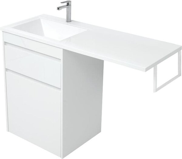 Тумба с раковиной Aquanet Токио 120 L белый (напольная, 1 ящик)