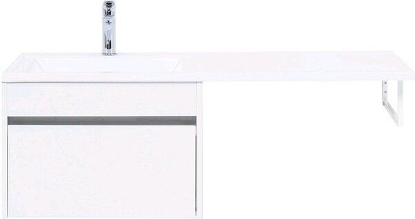 Тумба с раковиной Aquanet Токио 120 L белый (подвесная, 1 ящик)