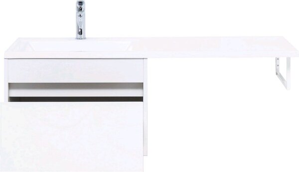 Тумба с раковиной Aquanet Токио 120 L белый (подвесная, 1 ящик)