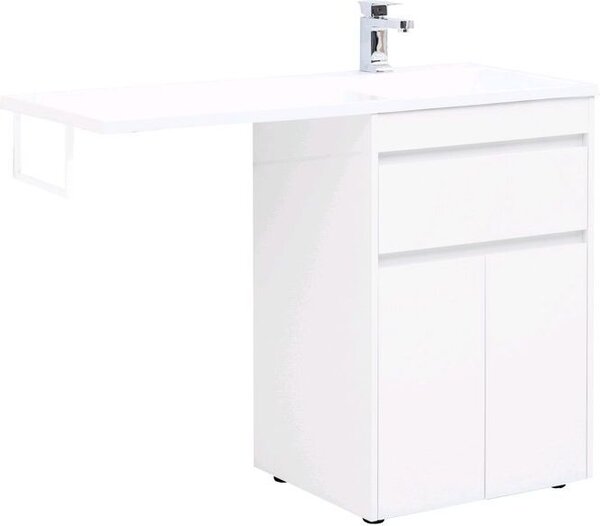 Тумба с раковиной Aquanet Токио 120 R белый (напольная, 1 ящик, 2 дверцы)