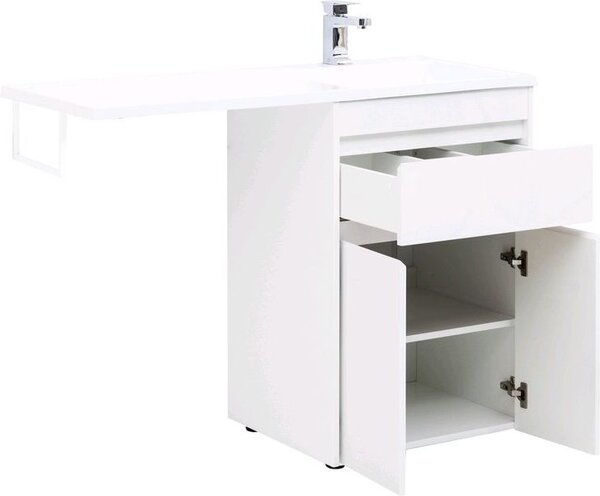 Тумба с раковиной Aquanet Токио 120 R белый (напольная, 1 ящик, 2 дверцы)