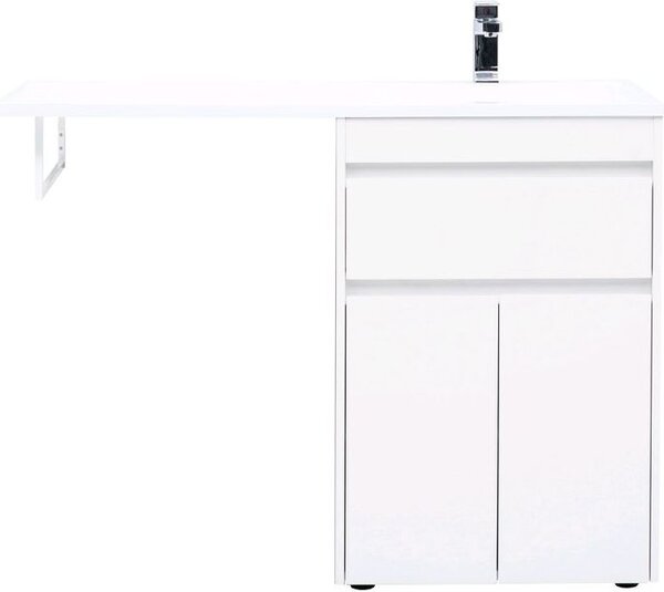 Тумба с раковиной Aquanet Токио 120 R белый (напольная, 1 ящик, 2 дверцы)