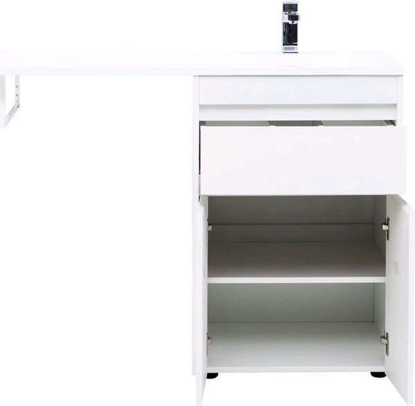 Тумба с раковиной Aquanet Токио 120 R белый (напольная, 1 ящик, 2 дверцы)
