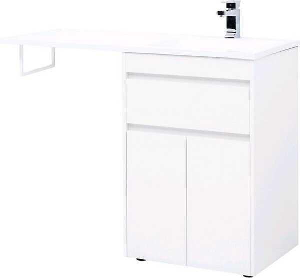 Тумба с раковиной Aquanet Токио 120 R белый (напольная, 1 ящик, 2 дверцы)