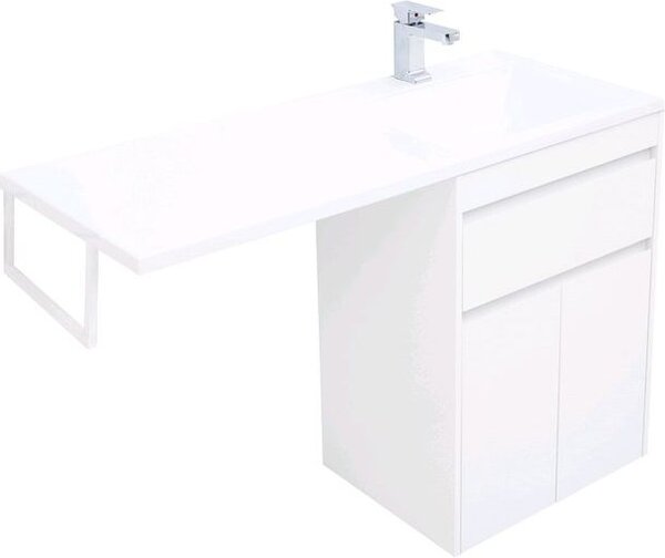 Тумба с раковиной Aquanet Токио 120 R белый (напольная, 1 ящик, 2 дверцы)