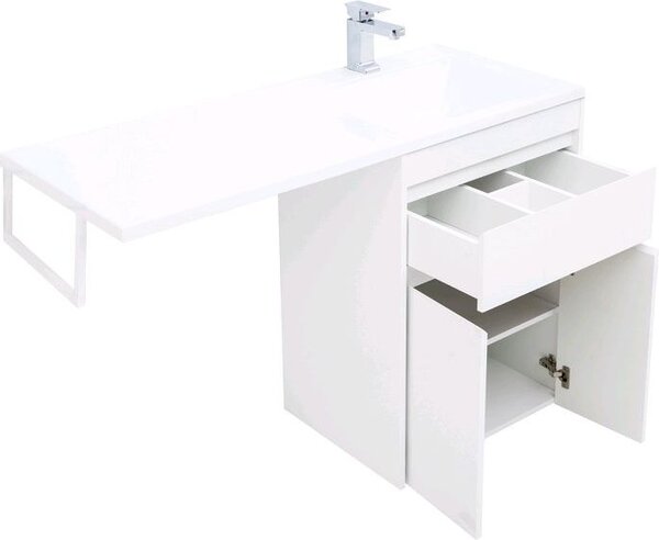 Тумба с раковиной Aquanet Токио 120 R белый (напольная, 1 ящик, 2 дверцы)