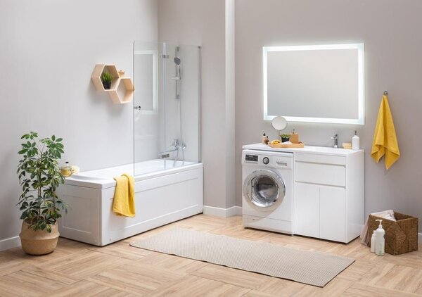 Тумба с раковиной Aquanet Токио 120 R белый (напольная, 1 ящик, 2 дверцы)