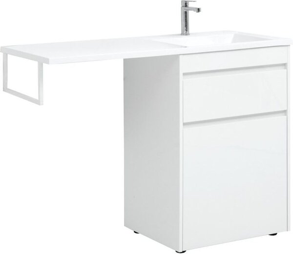 Тумба с раковиной Aquanet Токио 120 R белый (напольная, 1 ящик)