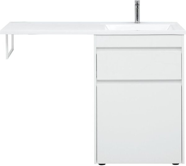 Тумба с раковиной Aquanet Токио 120 R белый (напольная, 1 ящик)