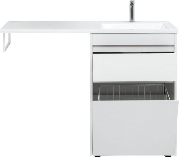 Тумба с раковиной Aquanet Токио 120 R белый (напольная, 1 ящик)