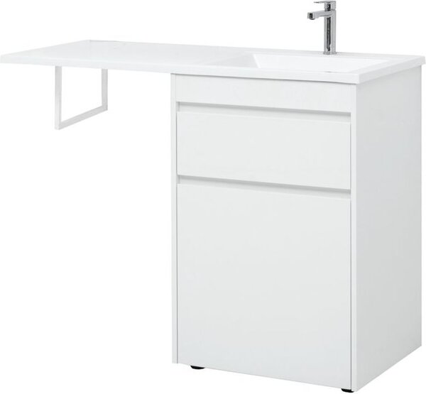 Тумба с раковиной Aquanet Токио 120 R белый (напольная, 1 ящик)