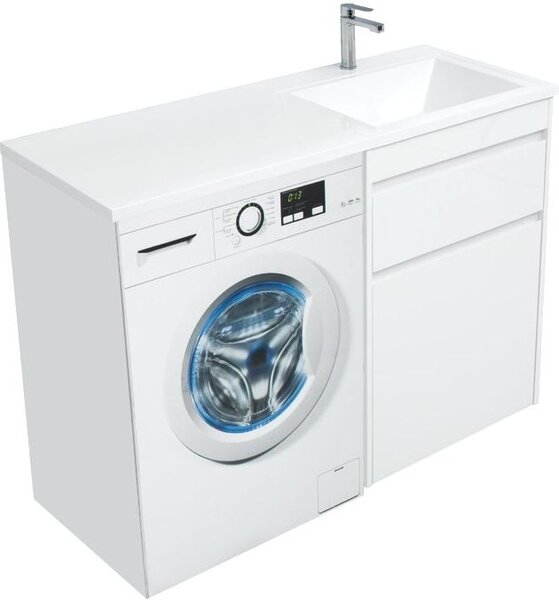 Тумба с раковиной Aquanet Токио 120 R белый (напольная, 1 ящик)