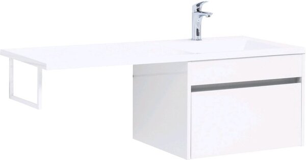 Тумба с раковиной Aquanet Токио 120 R белый (подвесная, 1 ящик)