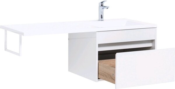 Тумба с раковиной Aquanet Токио 120 R белый (подвесная, 1 ящик)