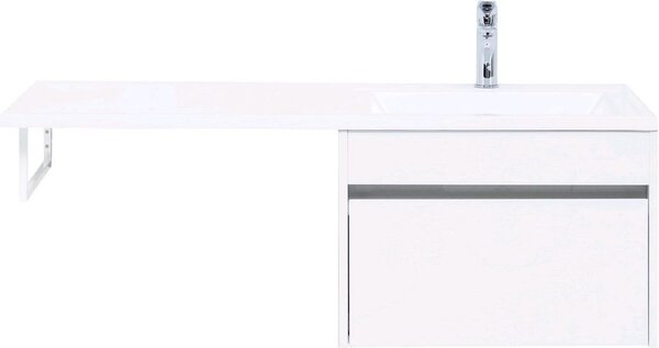 Тумба с раковиной Aquanet Токио 120 R белый (подвесная, 1 ящик)