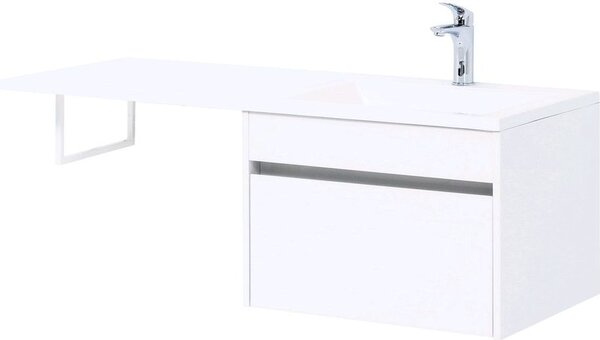 Тумба с раковиной Aquanet Токио 120 R белый (подвесная, 1 ящик)