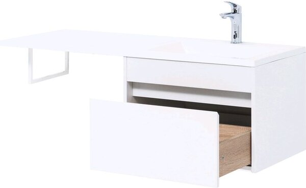 Тумба с раковиной Aquanet Токио 120 R белый (подвесная, 1 ящик)