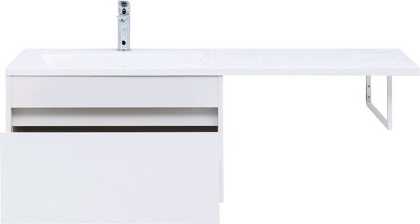Тумба с раковиной Aquanet Токио 130 L белый (подвесная, 1 ящик)