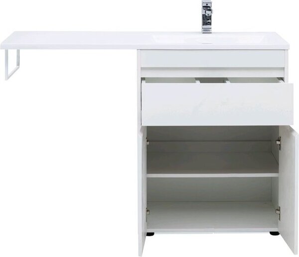 Тумба с раковиной Aquanet Токио 130 R белый (напольная, 1 ящик, 2 дверцы)