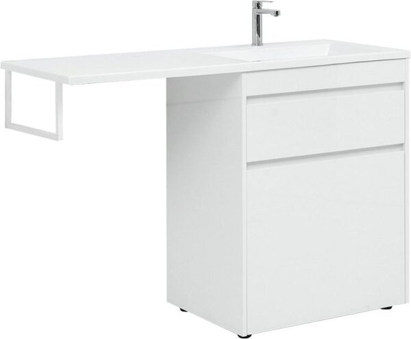 Тумба с раковиной Aquanet Токио 130 R белый (напольная, 1 ящик)
