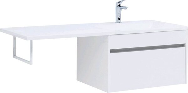 Тумба с раковиной Aquanet Токио 130 R белый (подвесная, 1 ящик)